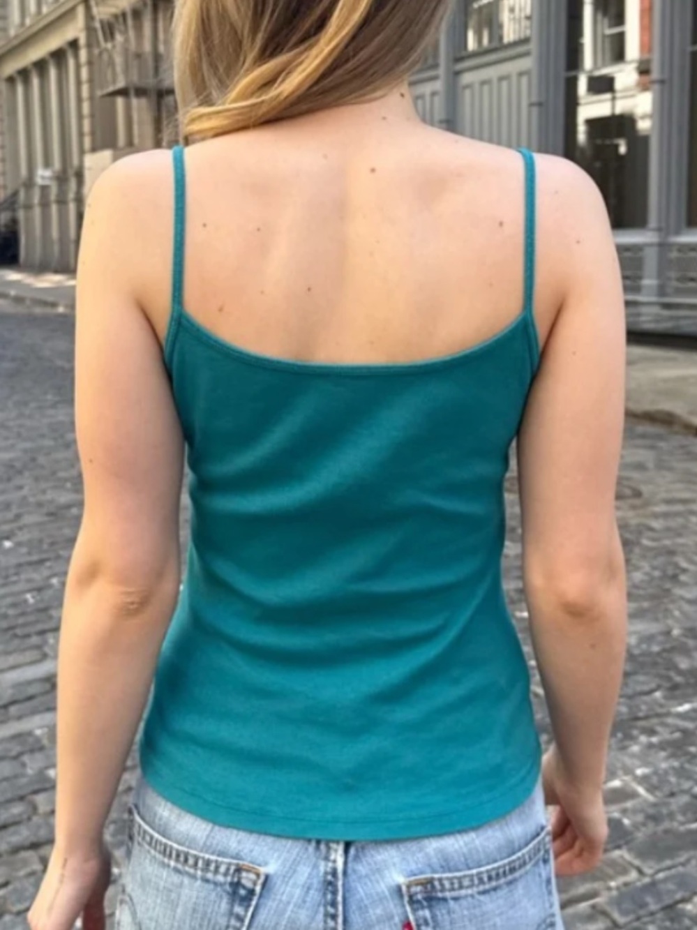 Brandy Melville Teal Spaghetti-Strap Camisole